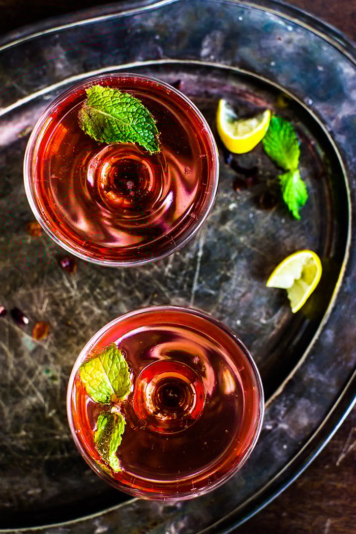 APLK Sparkling Hibiscus Tea Cocktail